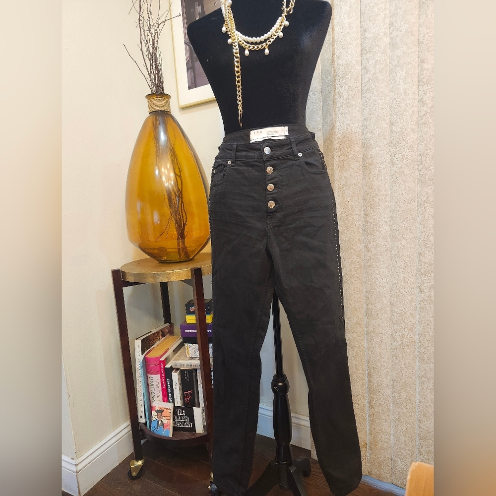 😍 IRO High-Rise Black Button Jeans